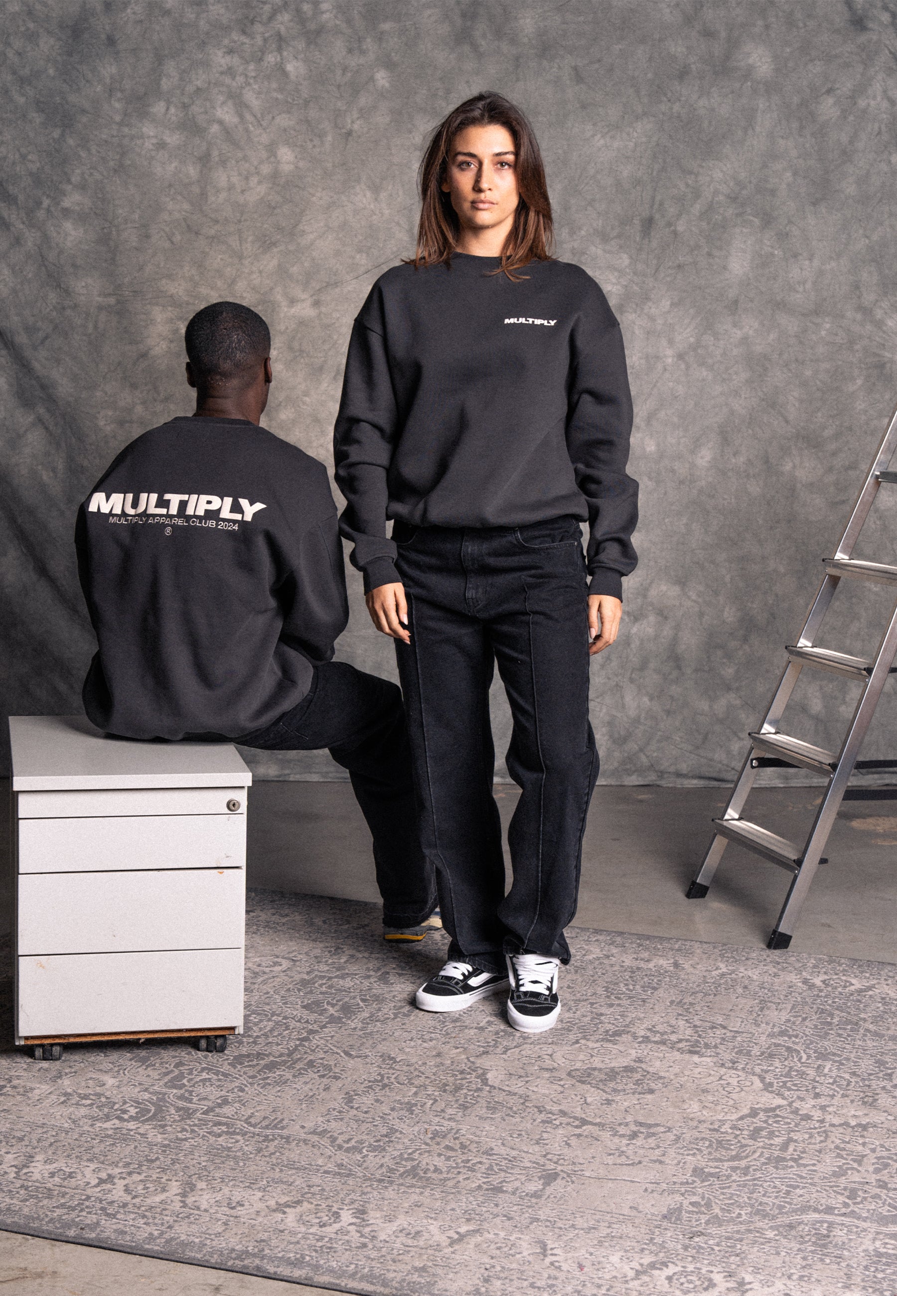 Multiply Apparel Oversize Sweatshirt MULTIPLY Black Soda – weitere Ansicht 6