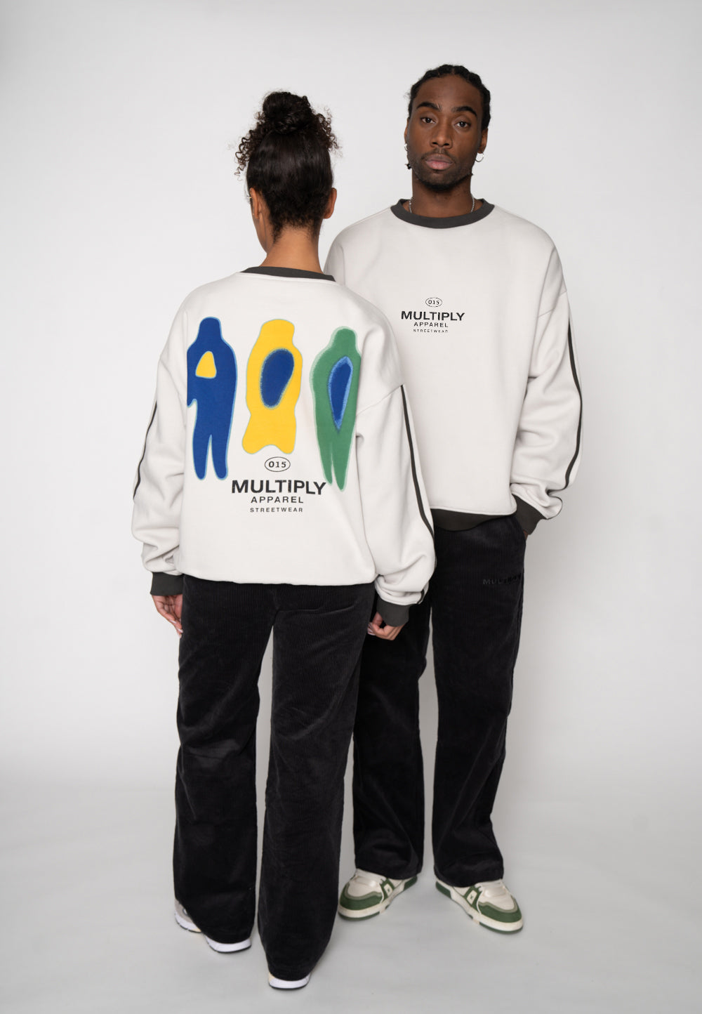 Multiply Apparel Oversize Sweatshirt HEAT MAP Glacier Gray – weitere Ansicht 4