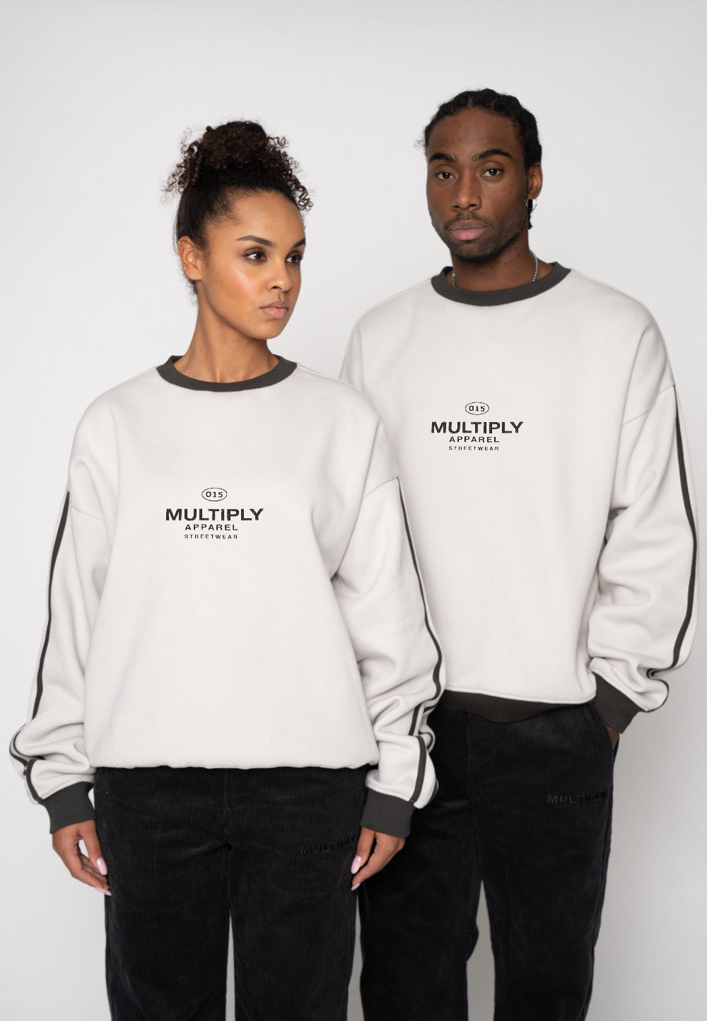 Multiply Apparel Oversize Sweatshirt HEAT MAP Glacier Gray – weitere Ansicht 5