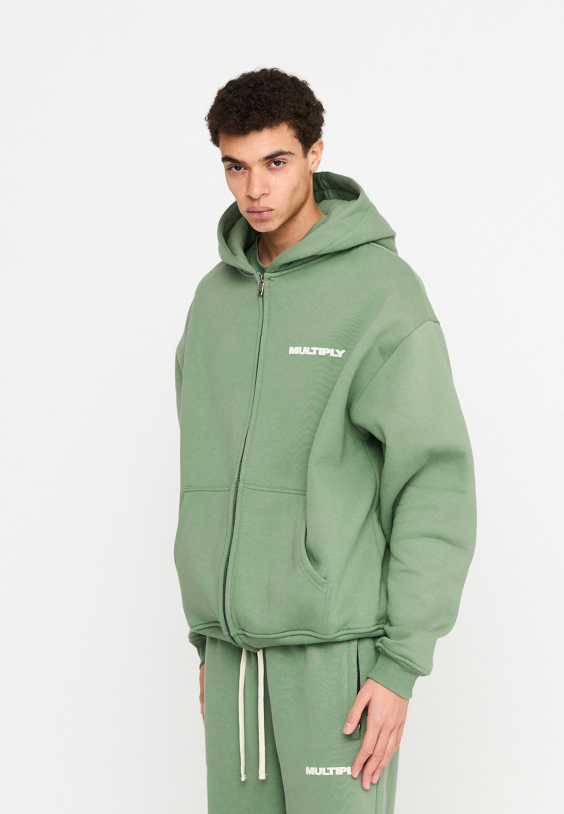 Oversize Zip Hoodie MULTIPLY Hedge Green 