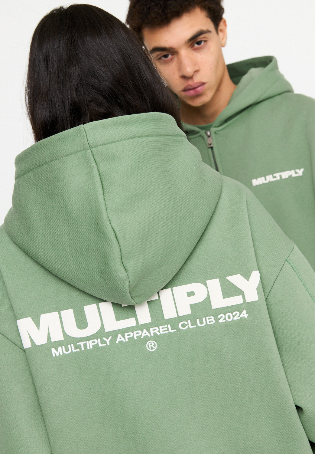 Oversize Zip Hoodie MULTIPLY Hedge Green 