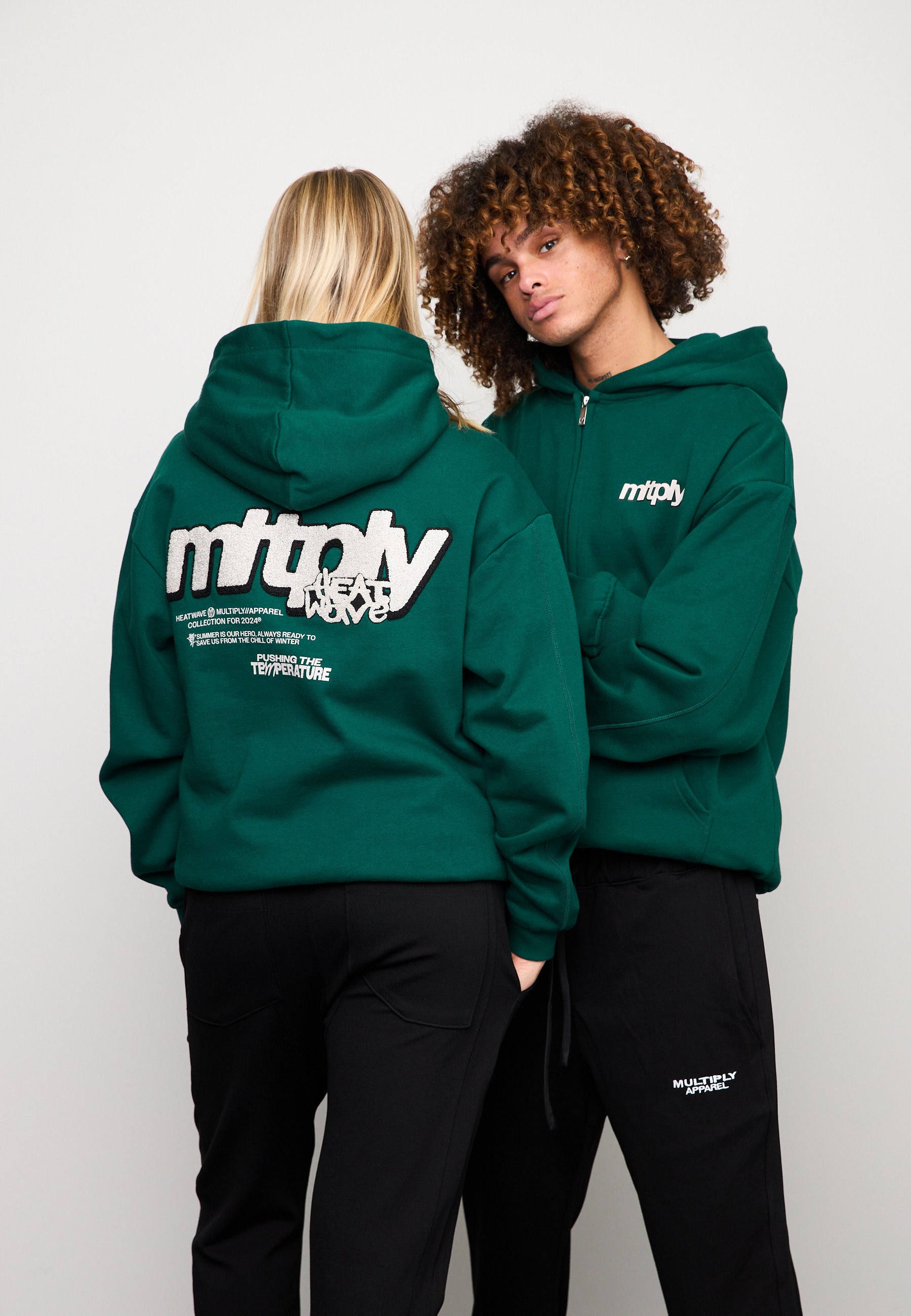 Multiply Spparel Oversize Zip Hoodie HEAT Botanical Garden
