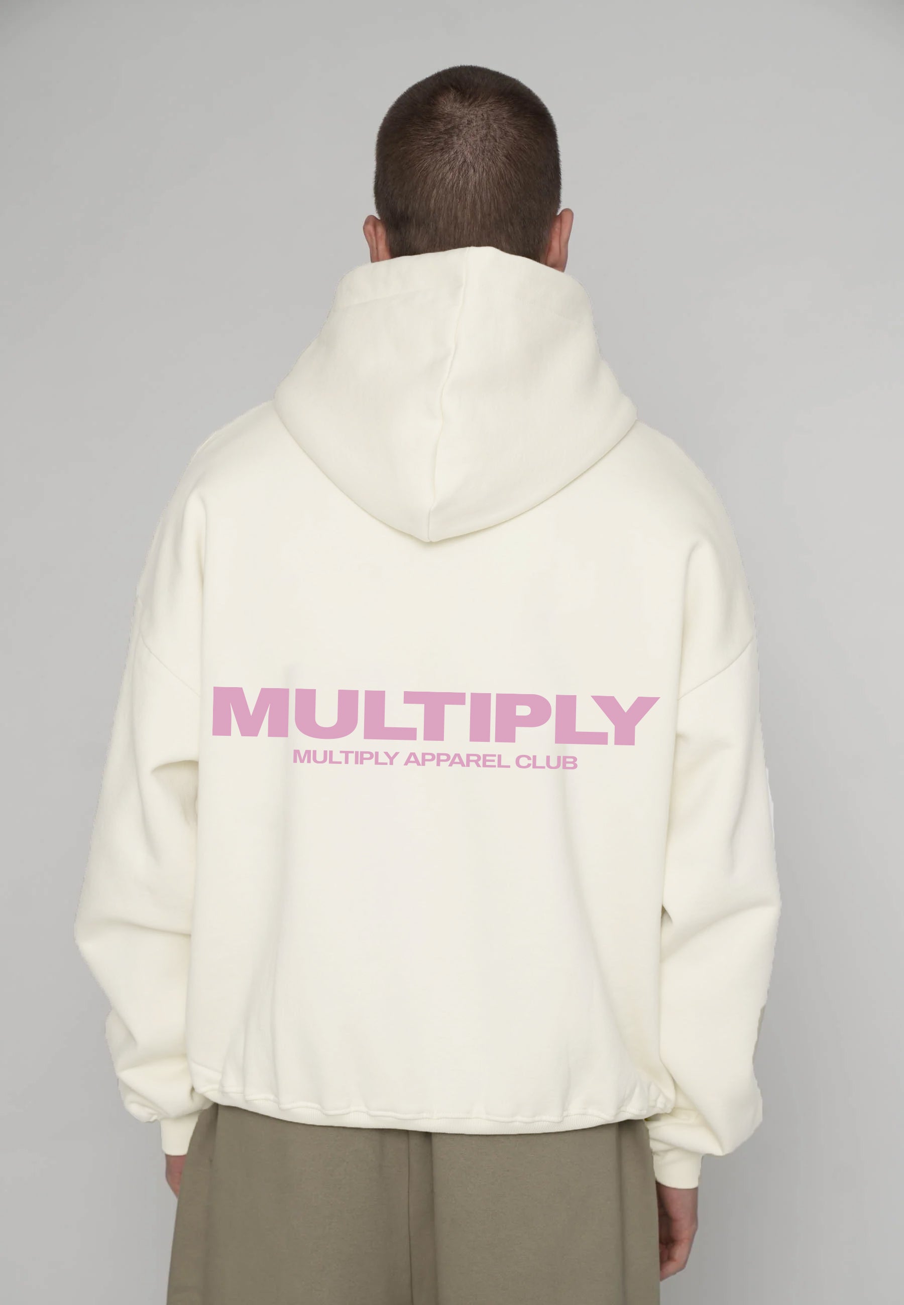 Multiply Apparel Oversize Zip Hoodie MULTIPLY Snow White – weitere Ansicht 3