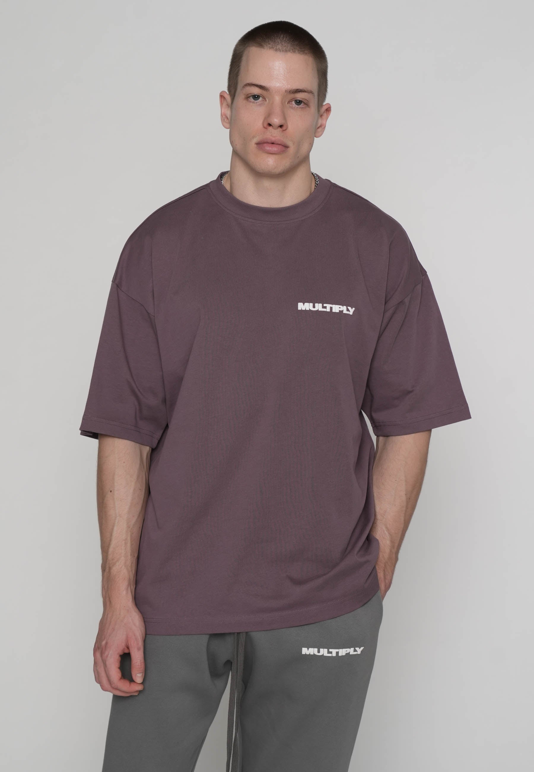 Oversized T-shirt MULTIPLY Black Plum