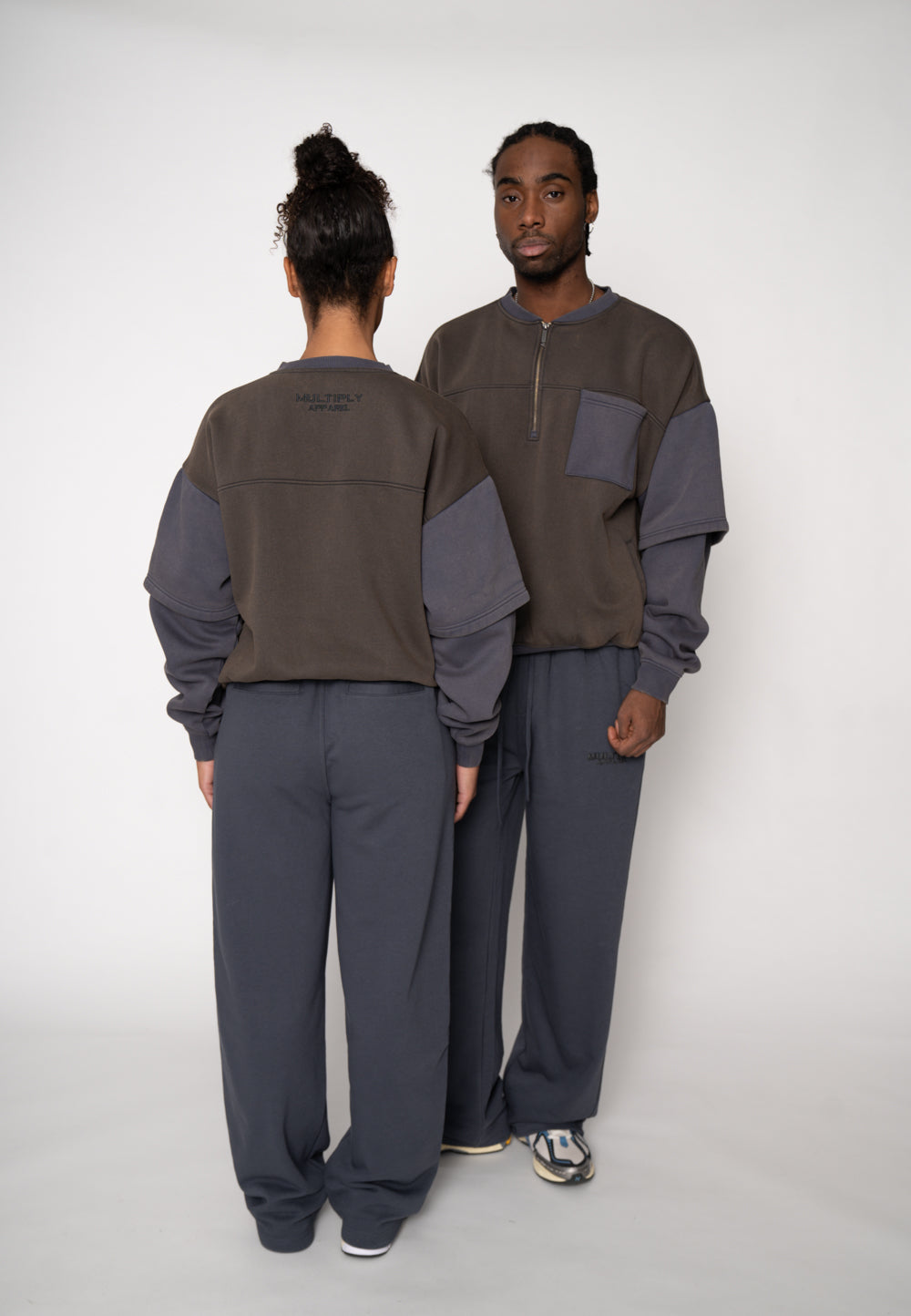 Oversize Half Zip VARIED Odyssey Grey