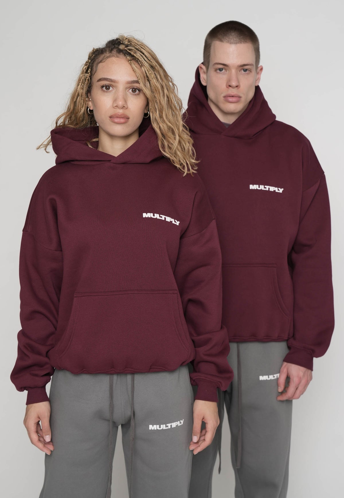 Oversize Hoodie MULTIPLY Maroon Red