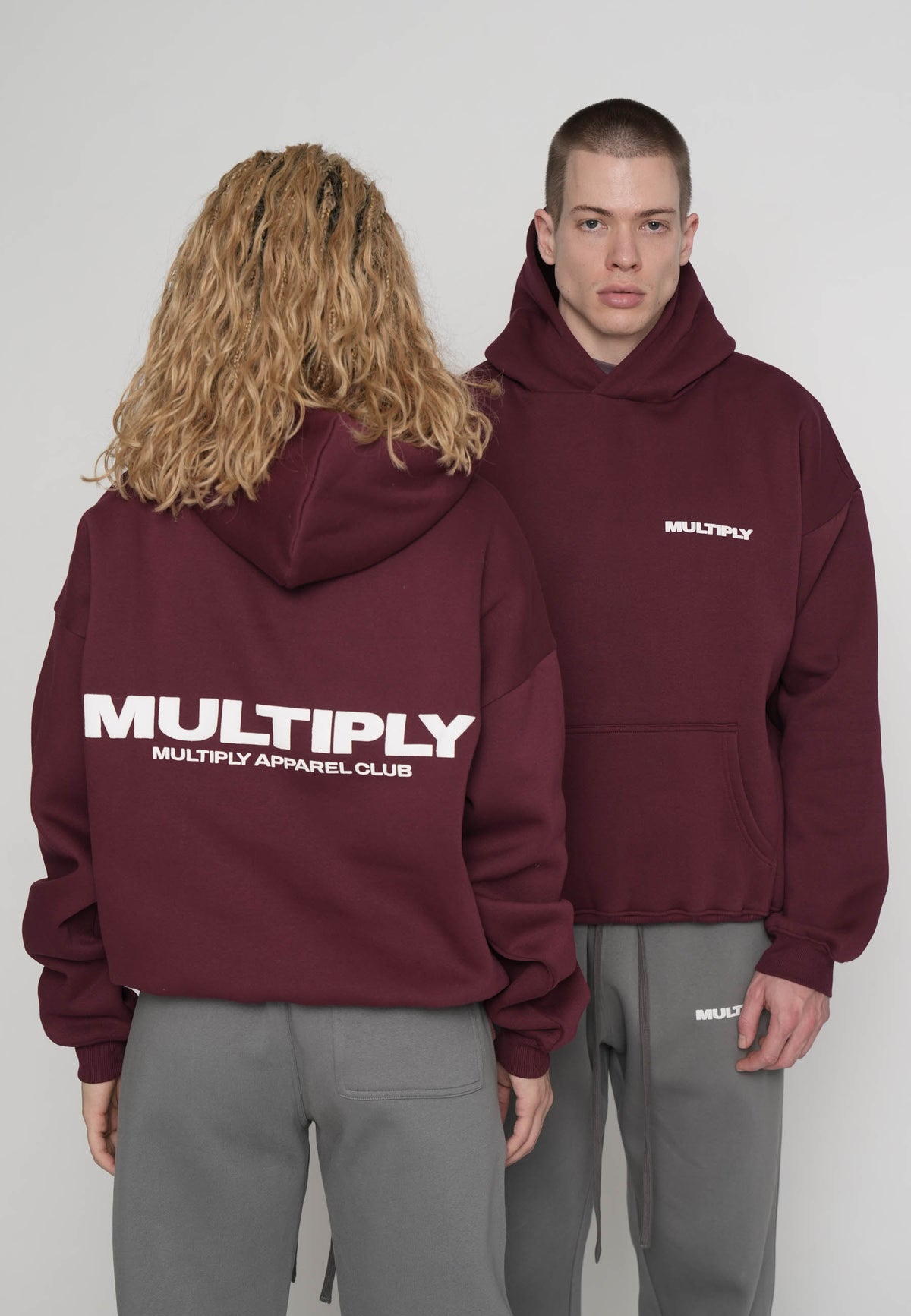 Oversize Hoodie MULTIPLY Maroon Red