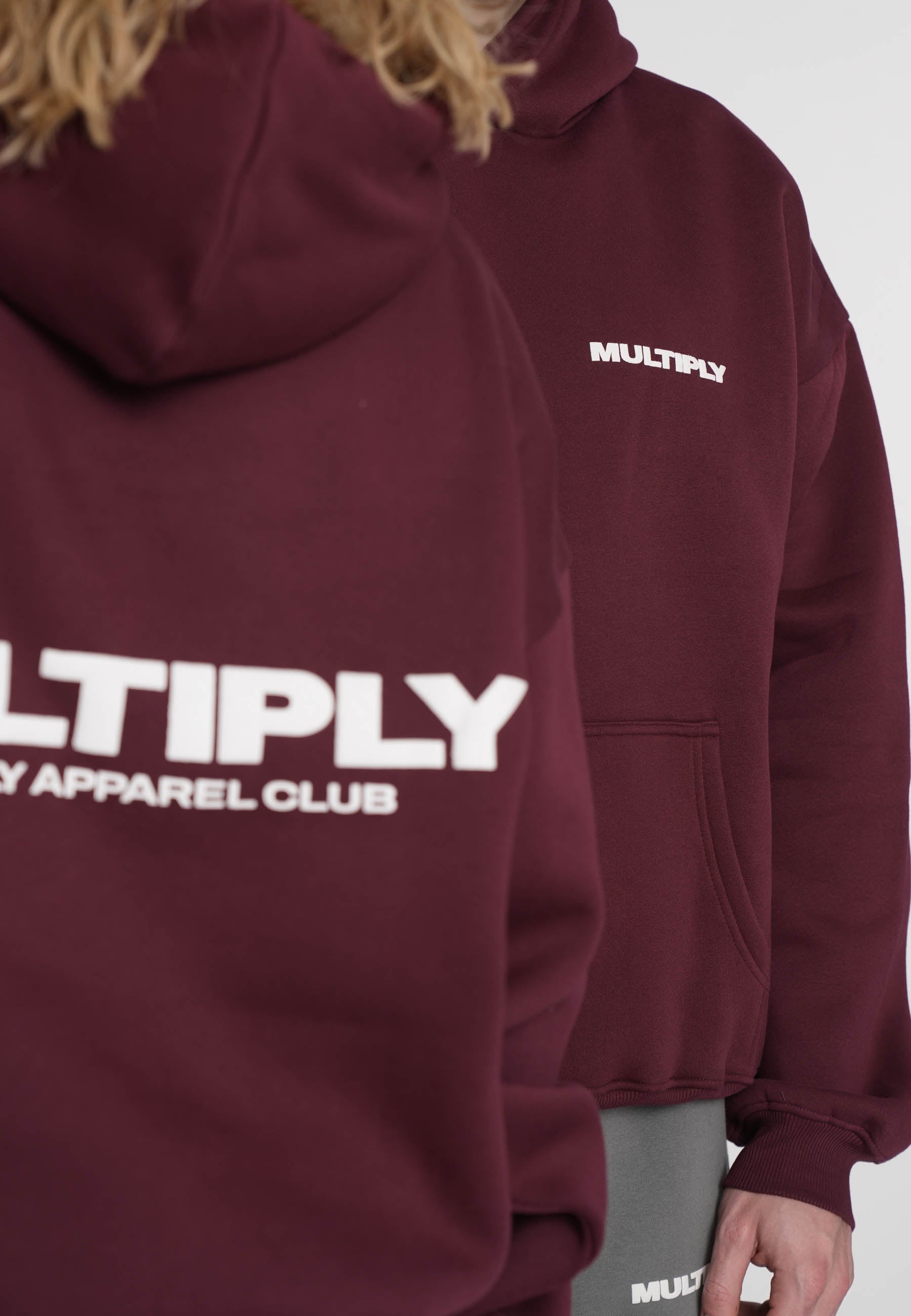 Oversize Hoodie MULTIPLY Maroon Red