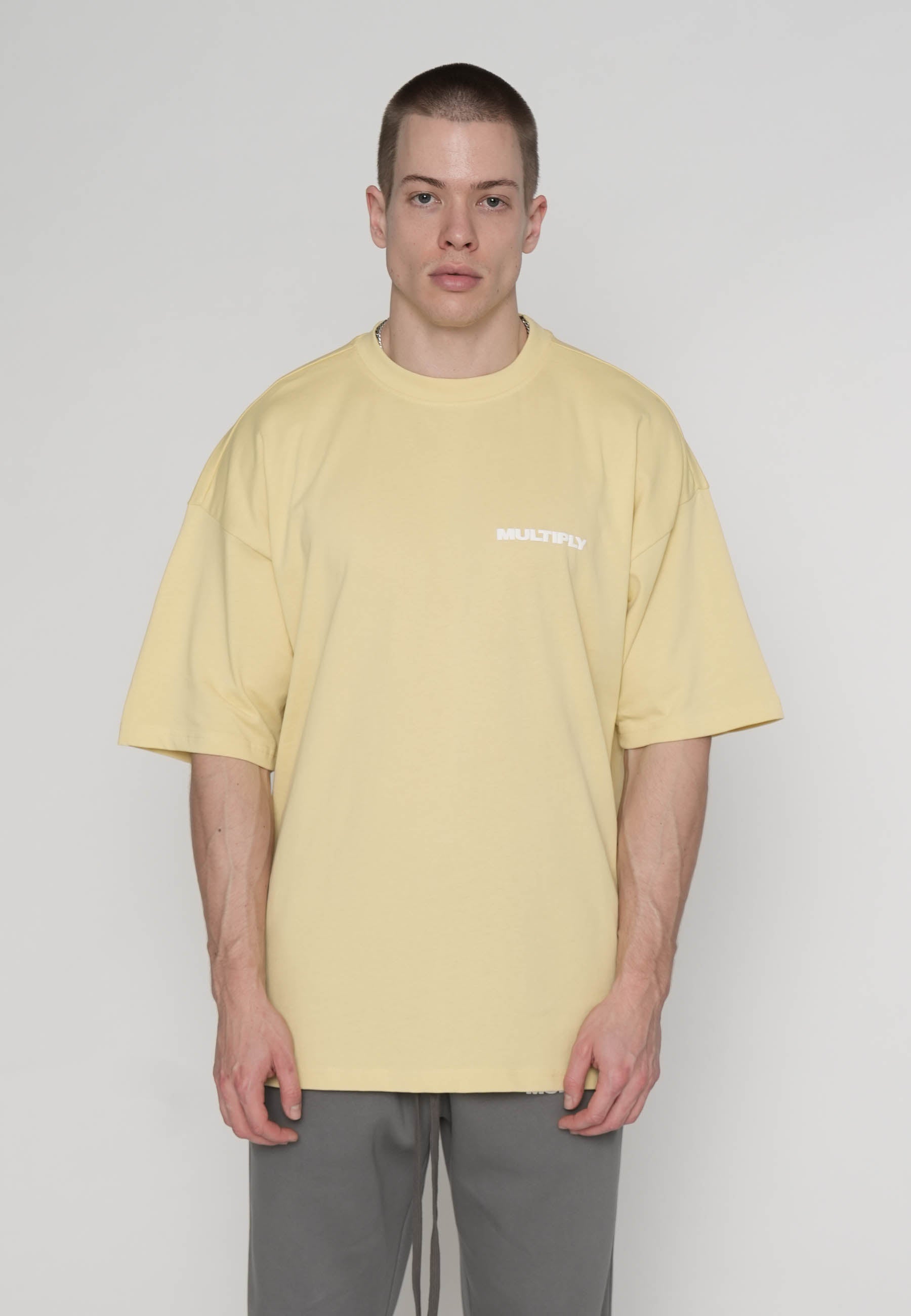 Multiply Apparel Oversize T-shirt MULTIPLY Straw – weitere Ansicht 2