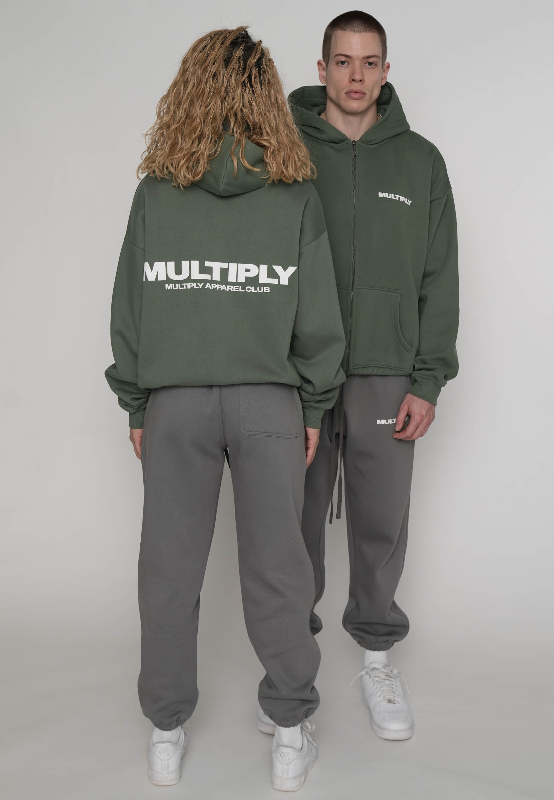 Oversize Zip Hoodie MULTIPLY Duck Green
