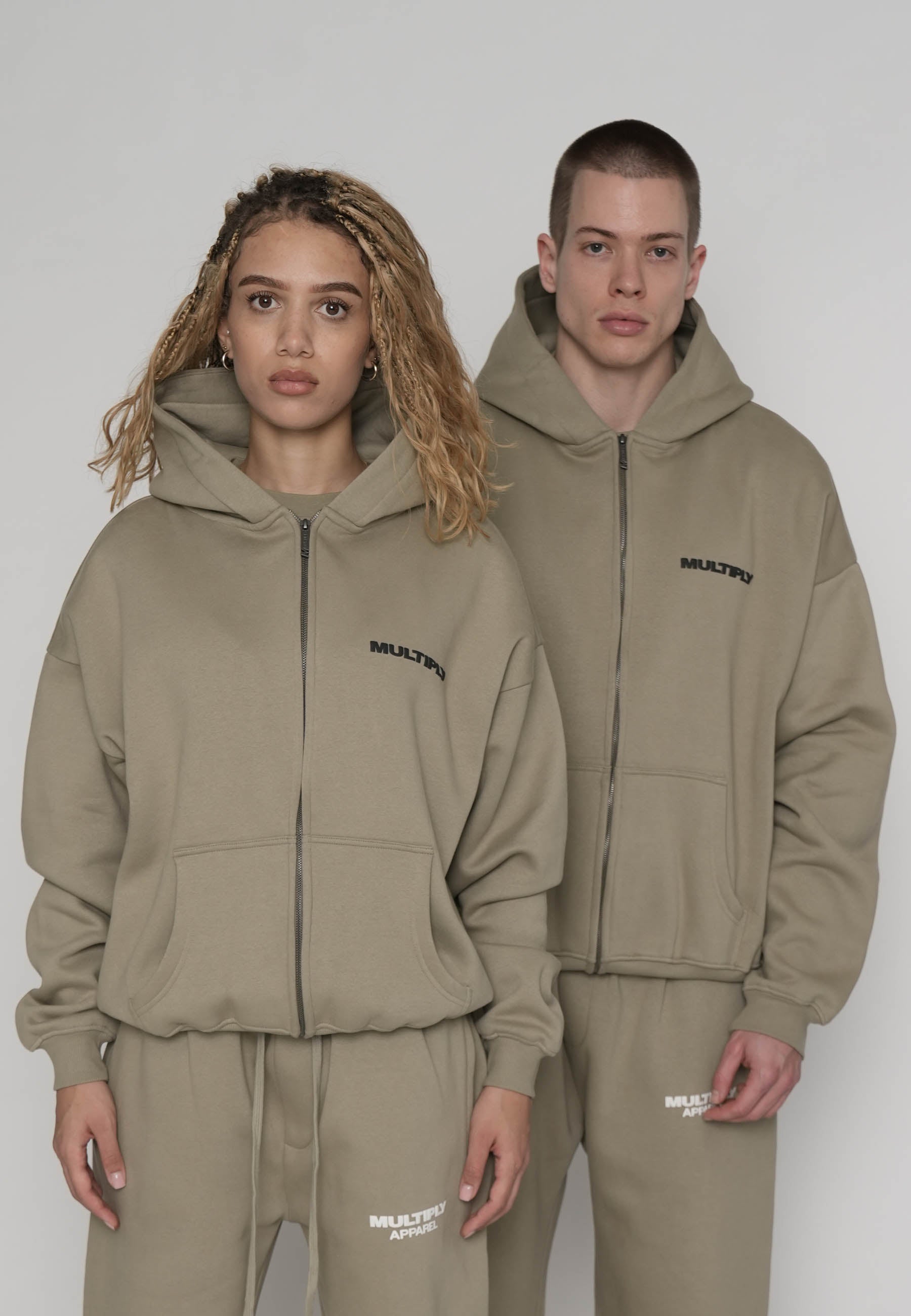Multiply Apparel Oversize Zip Hoodie MULTIPLY Laurel Oak – weitere Ansicht 3