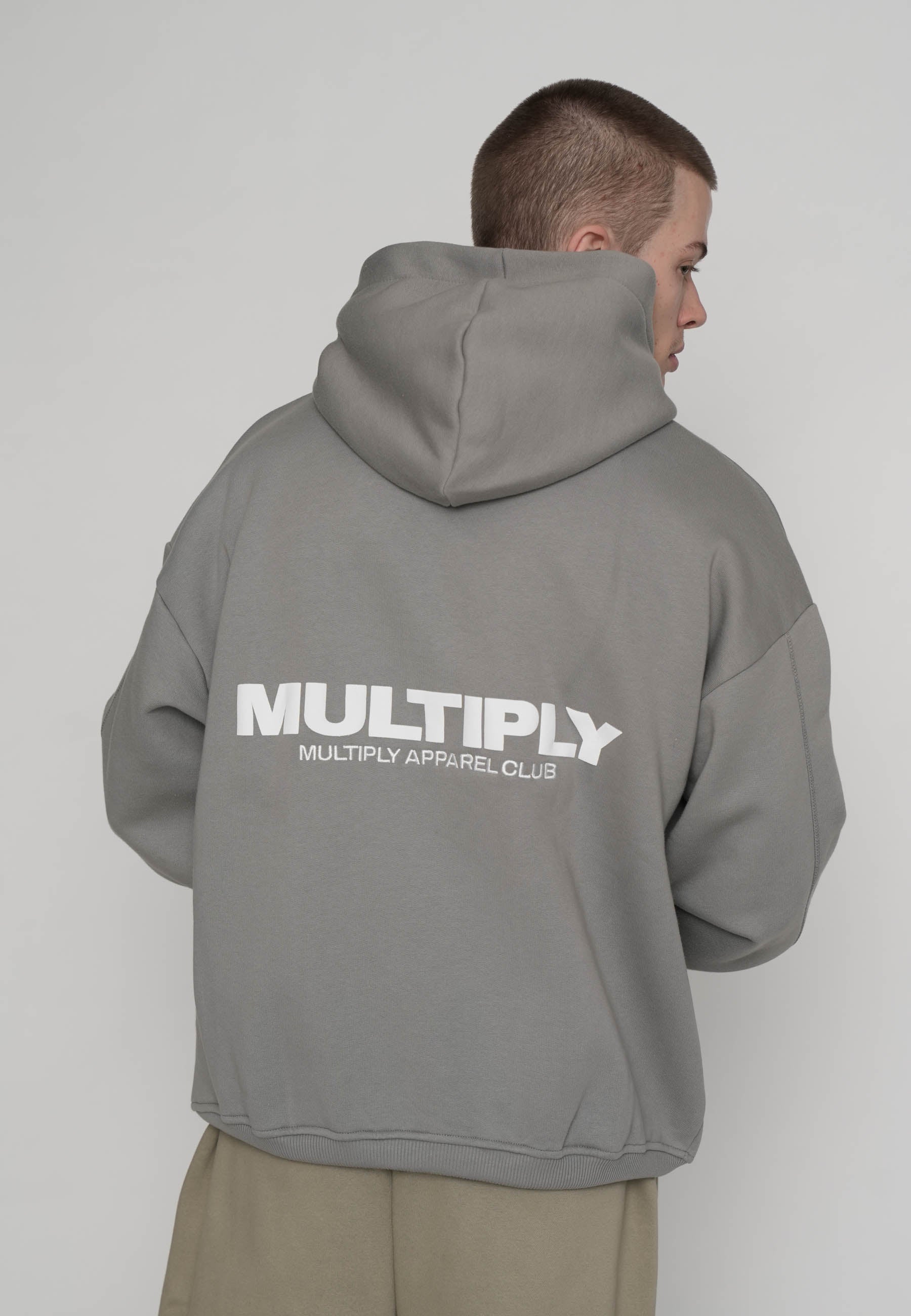 Multiply Apparel Oversize Zip Hoodie MULTIPLY Ultimate Grey – weitere Ansicht 4
