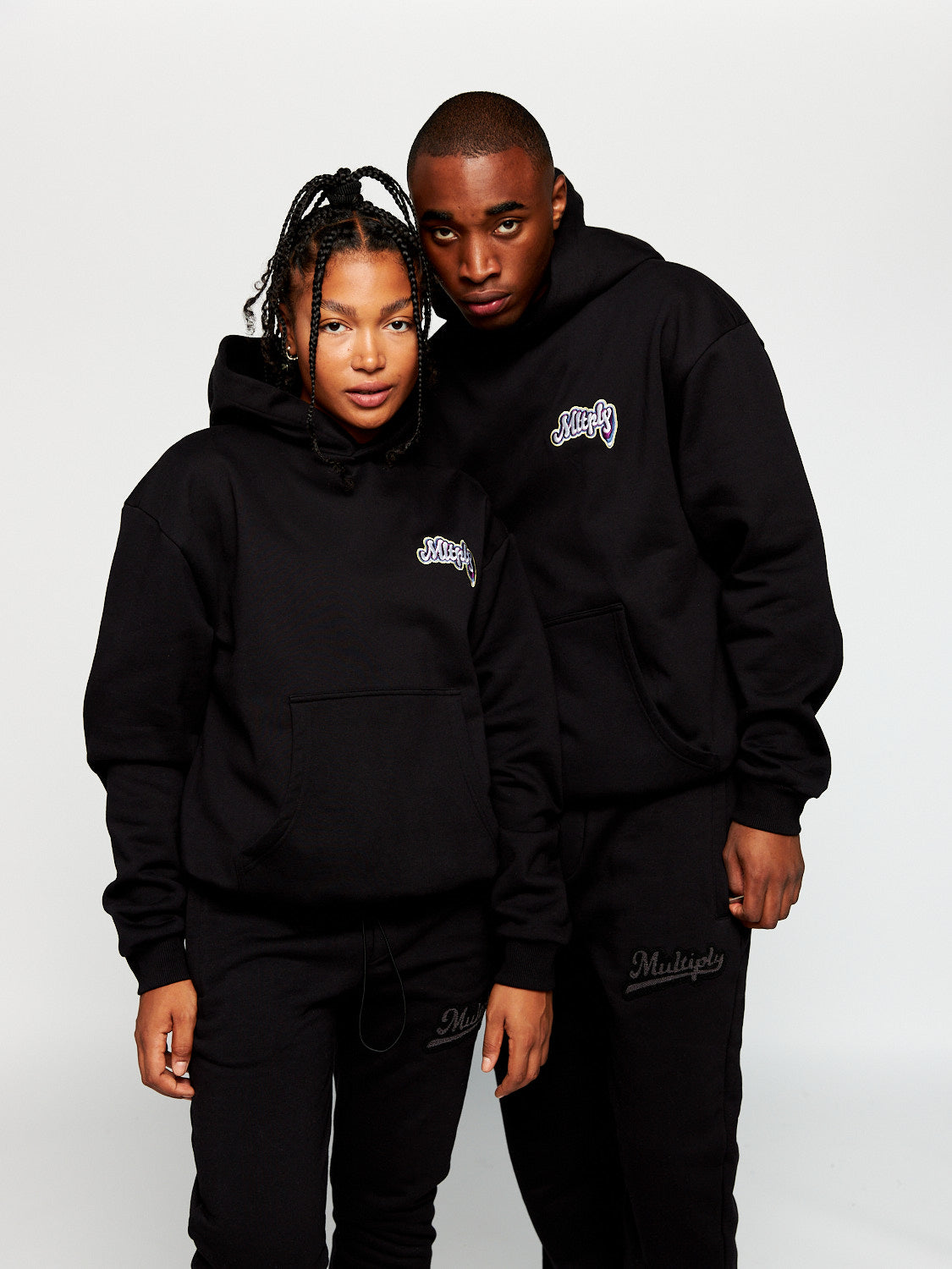 Oversized Hoodie COLORFUL Black