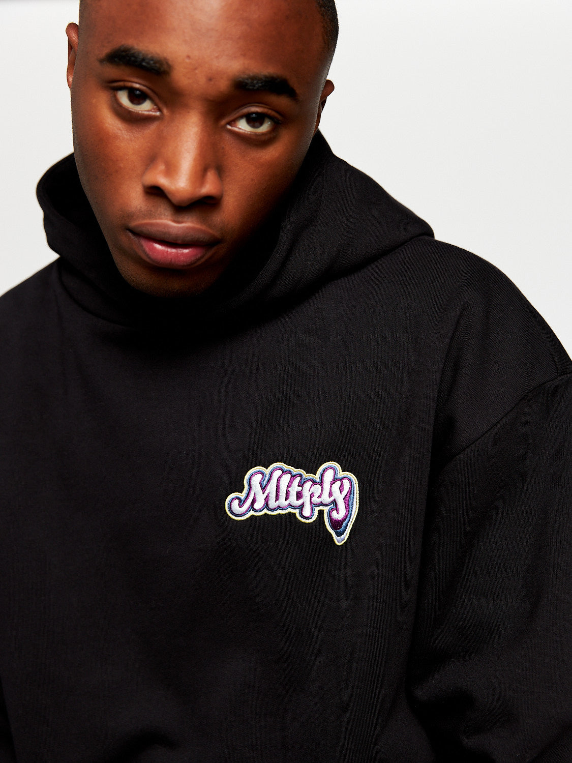 Oversized Hoodie COLORFUL Black