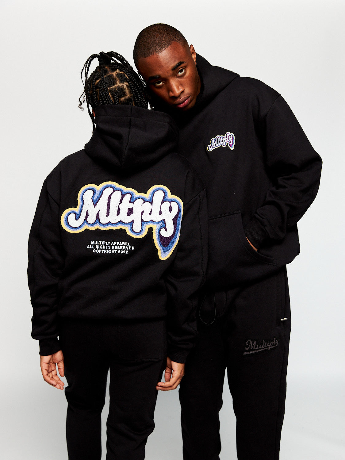 Oversized Hoodie COLORFUL Black