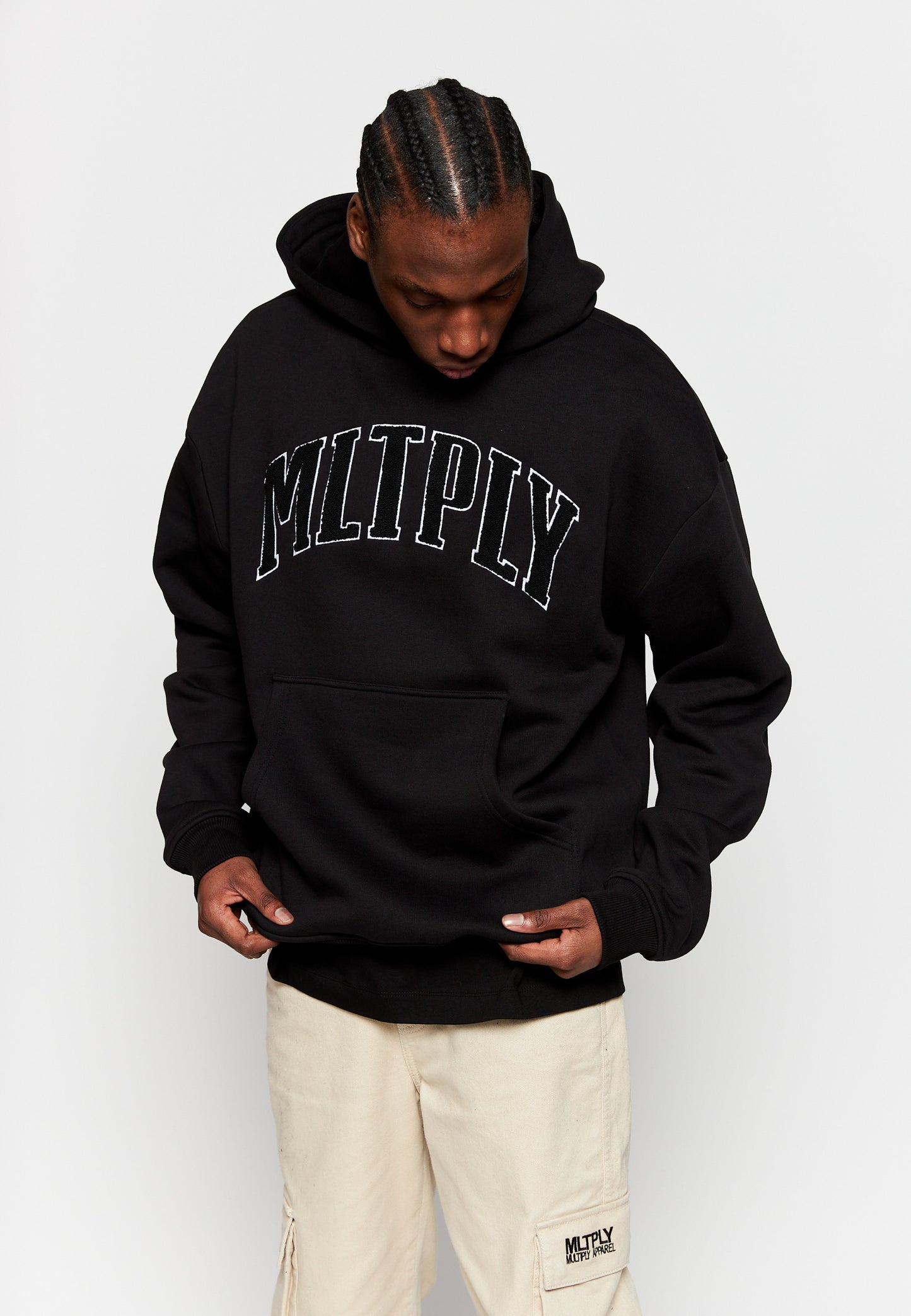 Oversize Hoodie MLTPLY EMBROIDERY Black